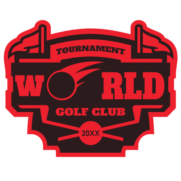 World Tournament Golf club logo template Miniaturansicht